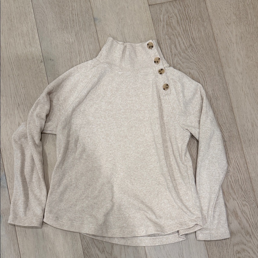J. Crew Light Tan Buttoned Sweater